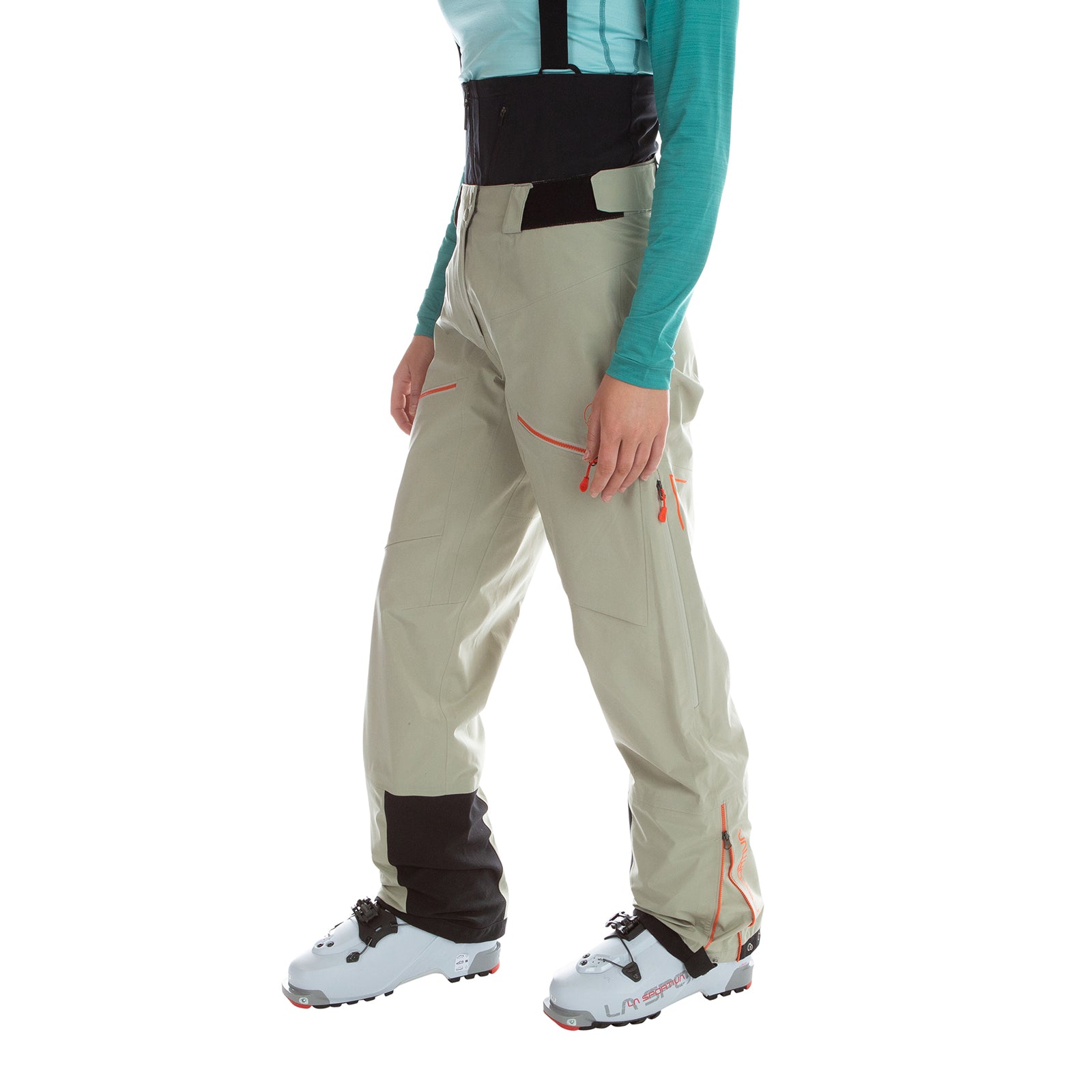 Chaser EVO Shell Bib Pants Women's Tea/Cherry Tomato Alt View #2
