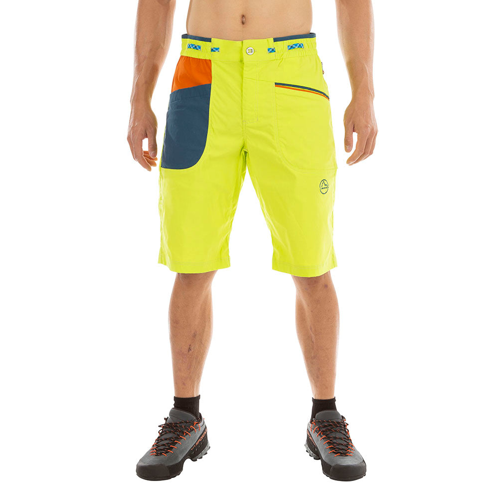 Belay Shorts Men's Lime Punch/Storm Blue