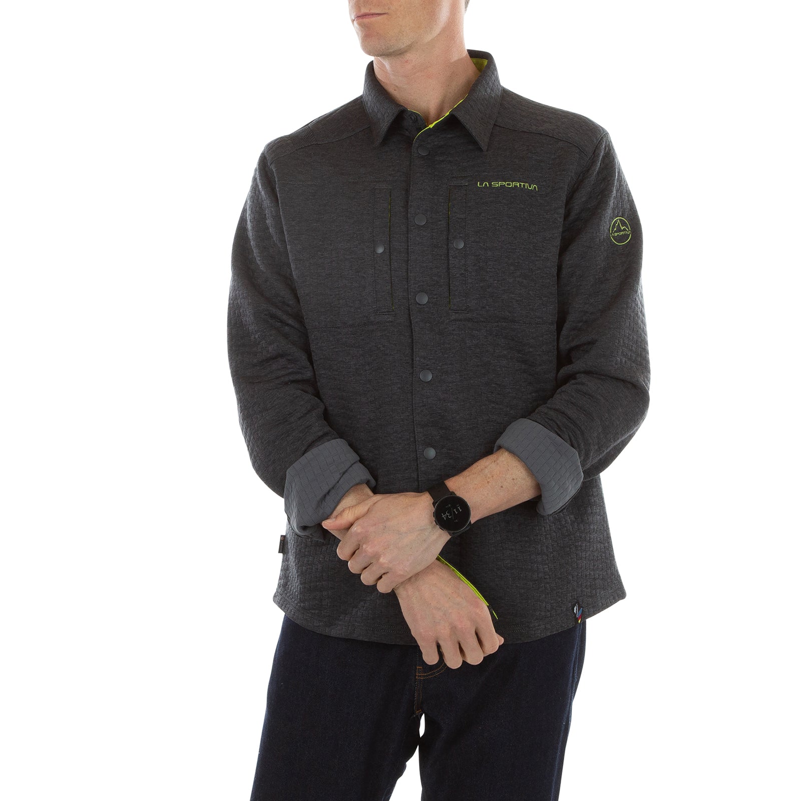 Spacer Shirt Men's Carbon/Lime Punch Alt View #4
