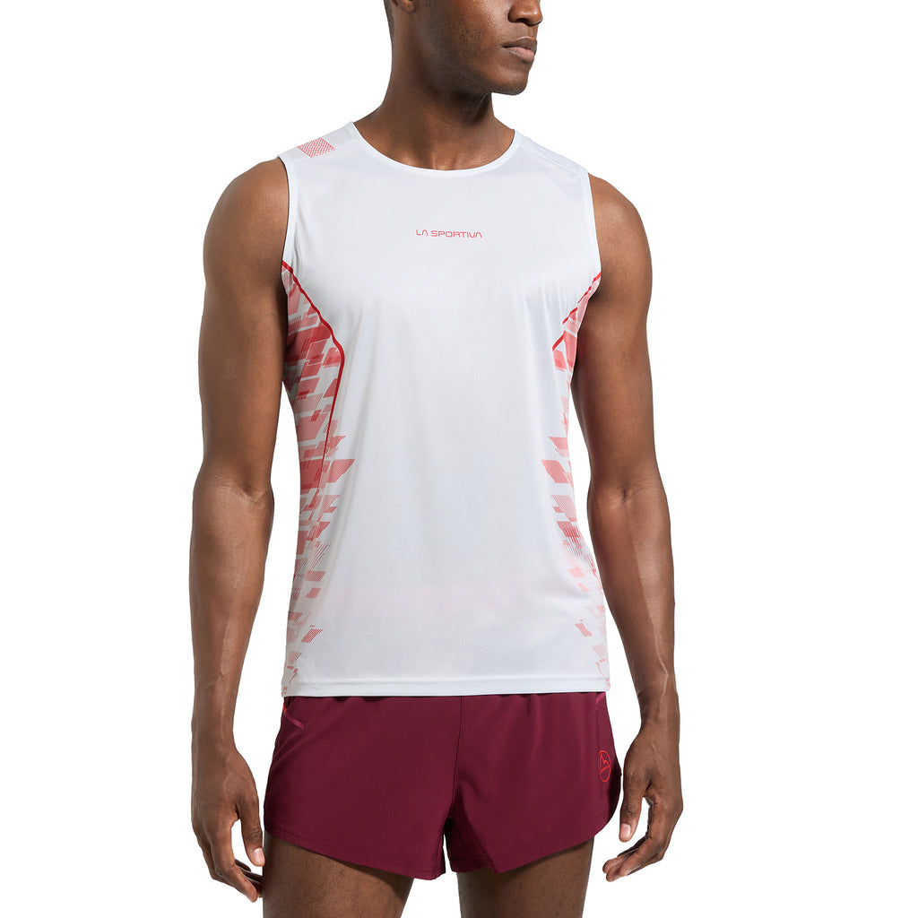 Pacer Tank Men's Chalk/Mountain Red Alt View #5
