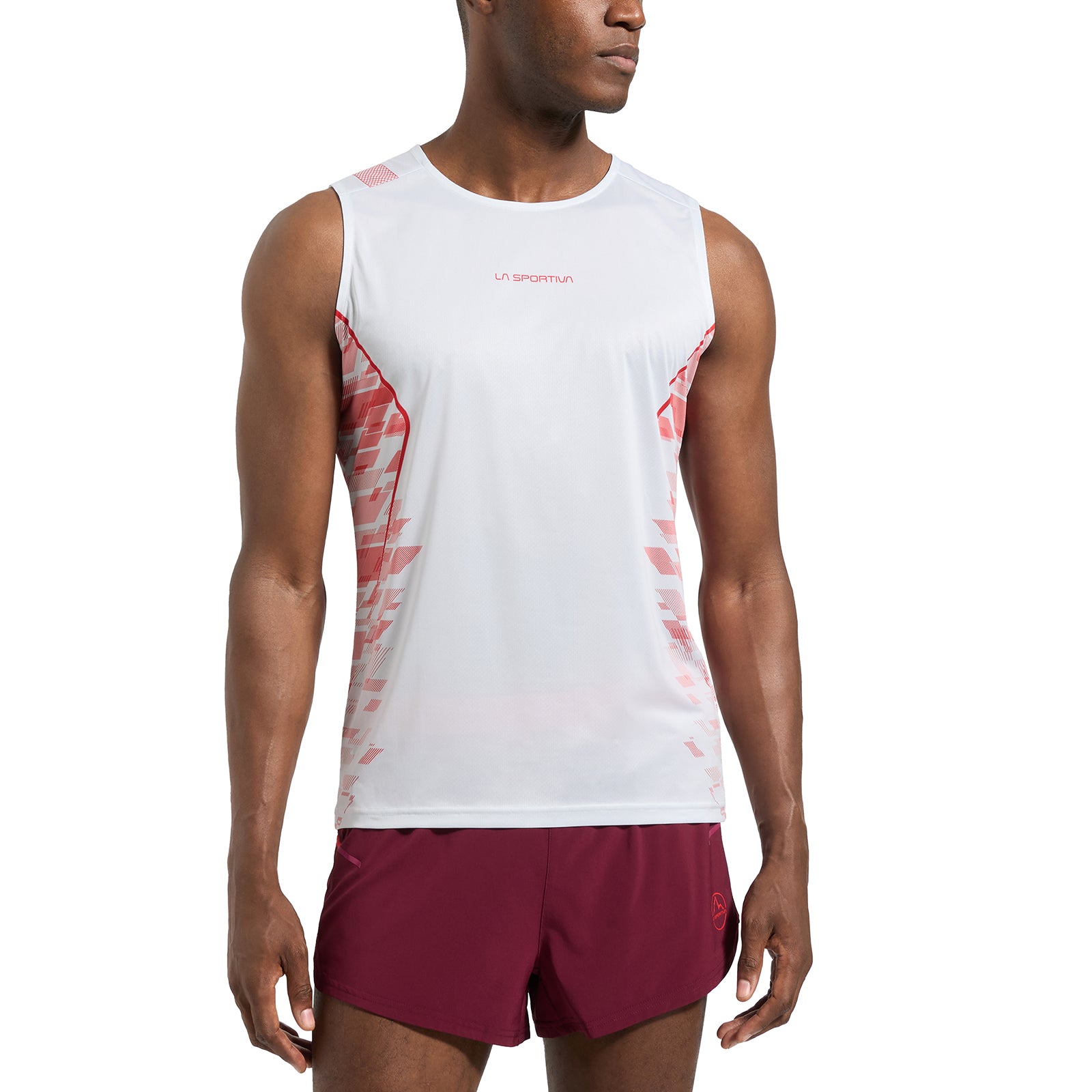 Pacer Tank Men's Chalk/Mountain Red Alt View #5
