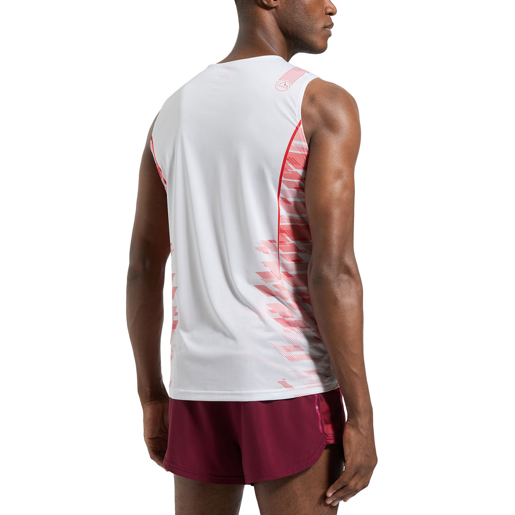 Pacer Tank Men's Chalk/Mountain Red Alt View #6
