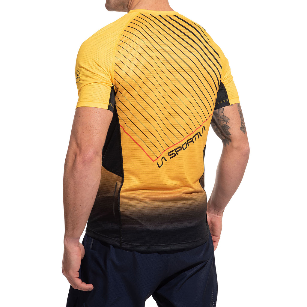 T-shirt Wave pour homme Jaune/Noir Alt View #2
