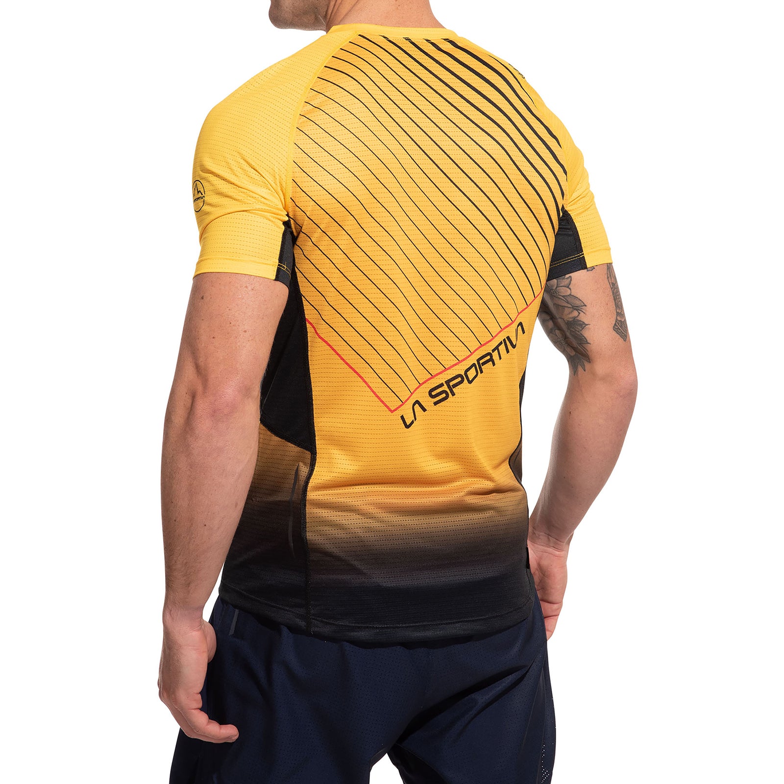 T-shirt Wave pour homme Jaune/Noir Alt View #2
