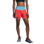 Short de course ultra longue distance pour femmes Hibiscus/Blanc Alt View #3