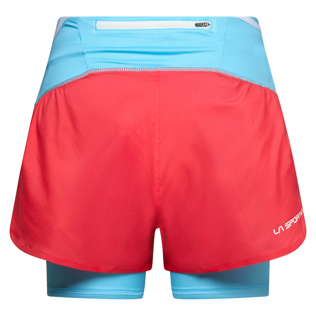 Short de course ultra longue distance pour femmes Hibiscus/Blanc Alt View #6
