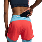 Short de course ultra longue distance pour femmes Hibiscus/Blanc Alt View #7
