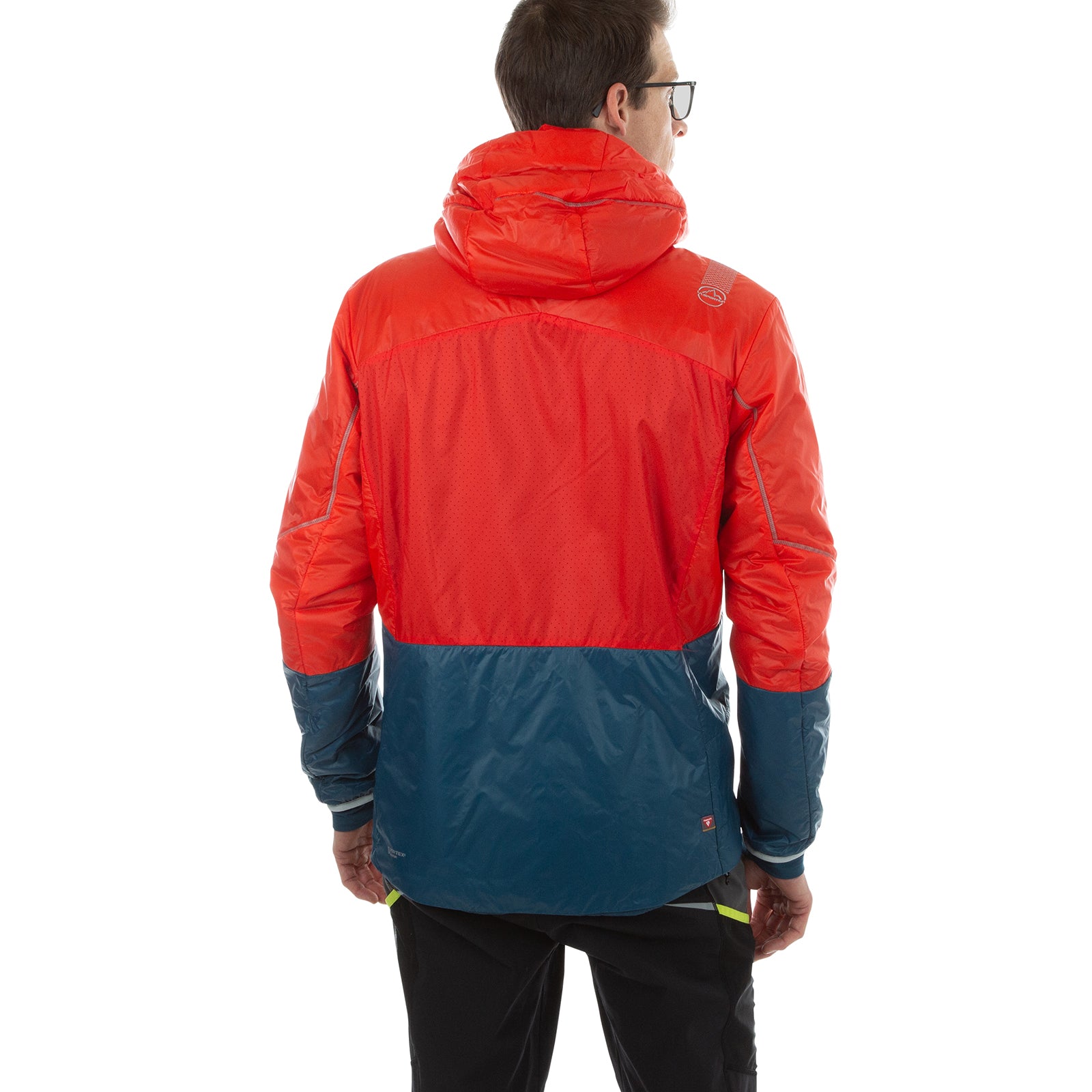 Guide alpin Primaloft Hoody Homme (2024) Coquelicot/Bleu orage Alt View #2
