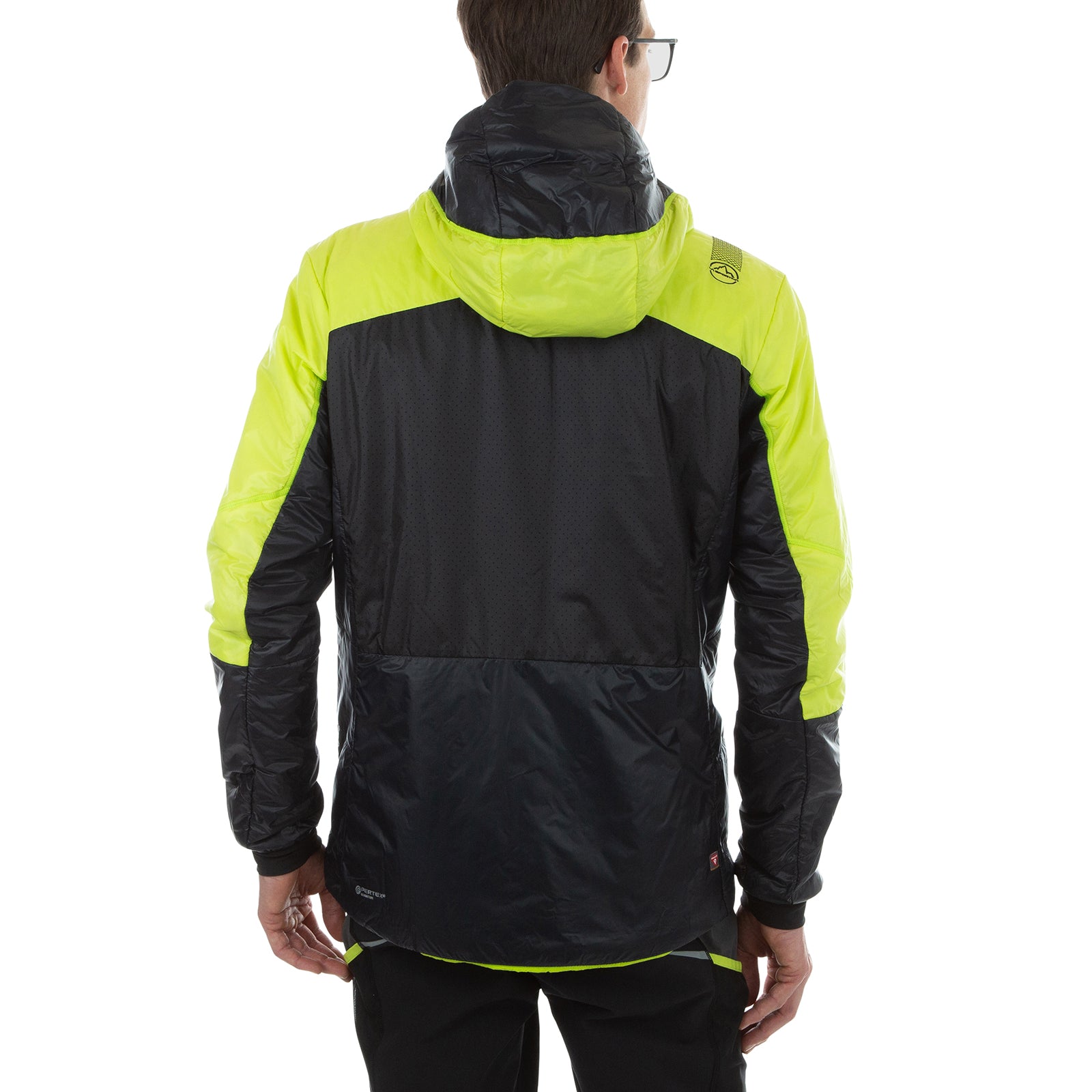 Guide alpin Primaloft Hoody Homme (2024) Punch noir/citron vert Alt View #2
