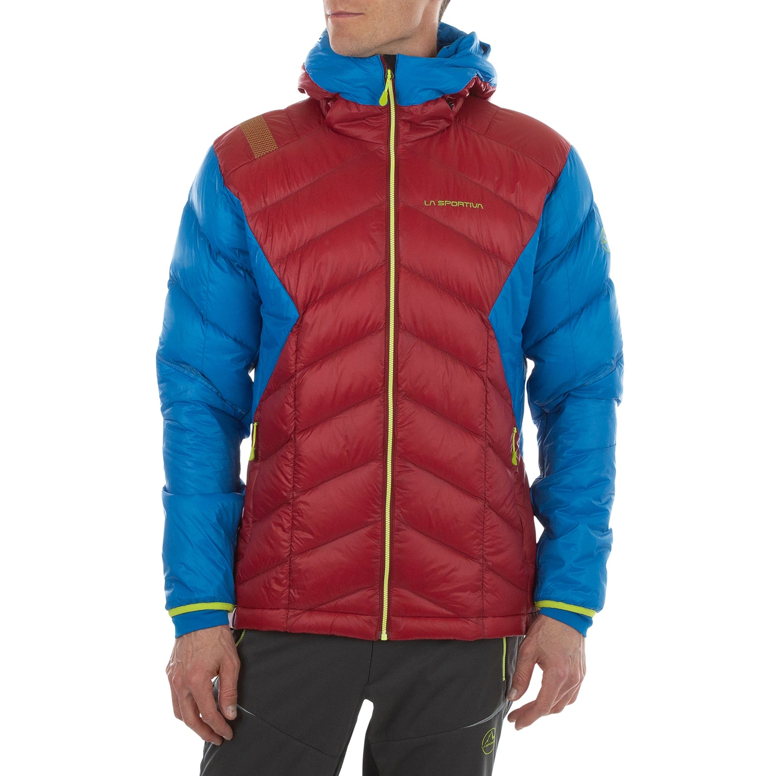 Doudoune Aiguille Homme Sangria/Bleu électrique