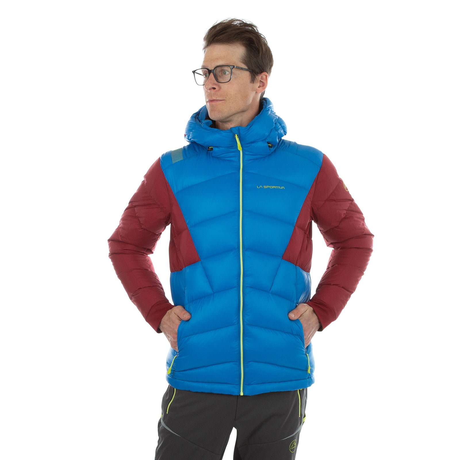 Supercouloir 1000 Down Jacket Men's Electric Blue/Sangria Alt View #5
