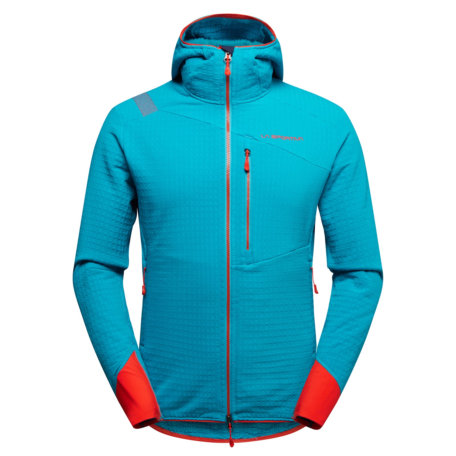 Bristen Thermal Hoody Men's Tropic Blue/Cherry Tomato Alt View #3
