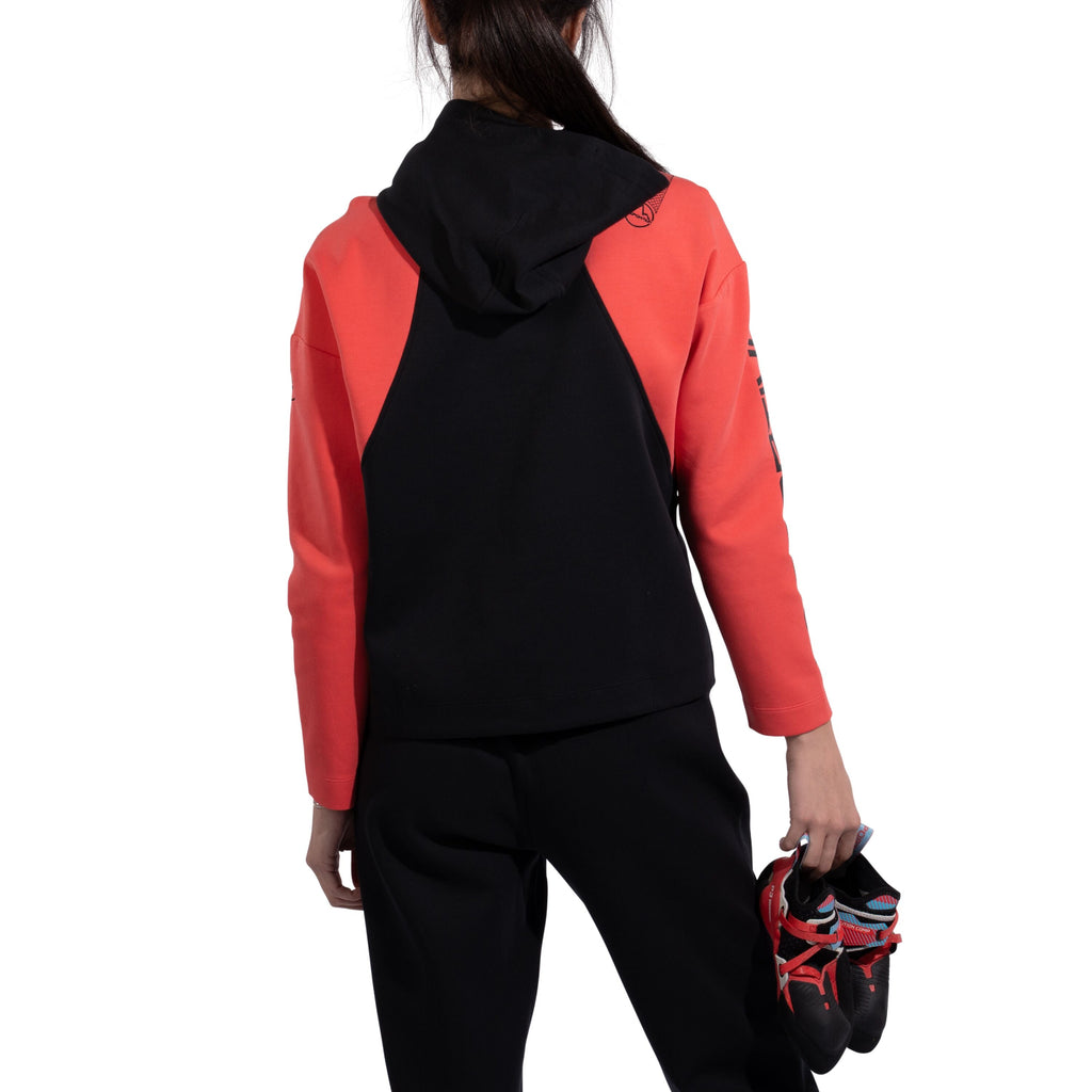 Podium Hoody Big Logo Women's Black/Hibiscus Alt View #5
