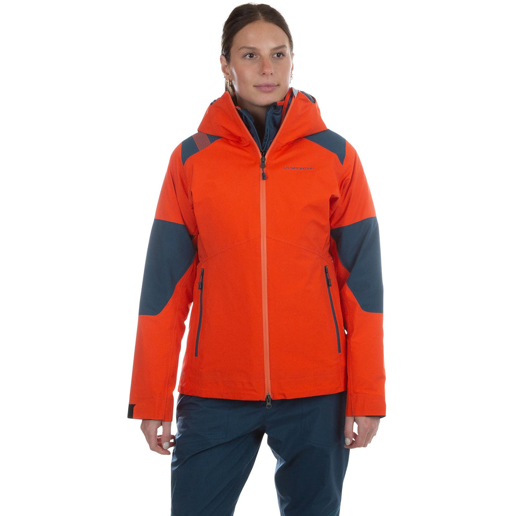 Roseg GTX Jacket Women's Cherry Tomato/Storm Blue Alt View #1
