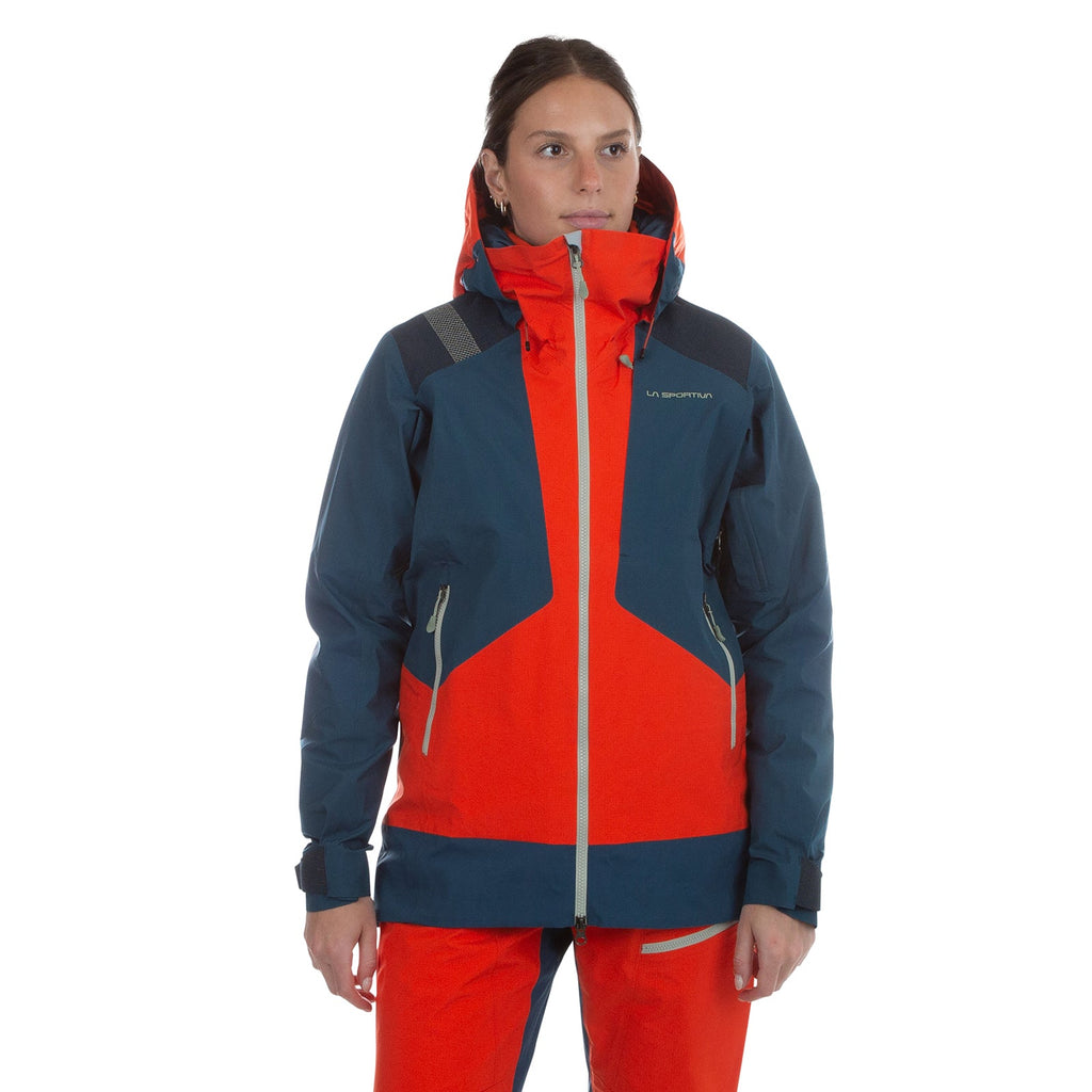 Supercouloir GTX Pro Jacket Women's (2024) Cherry Tomato/Storm Blue Alt View #1
