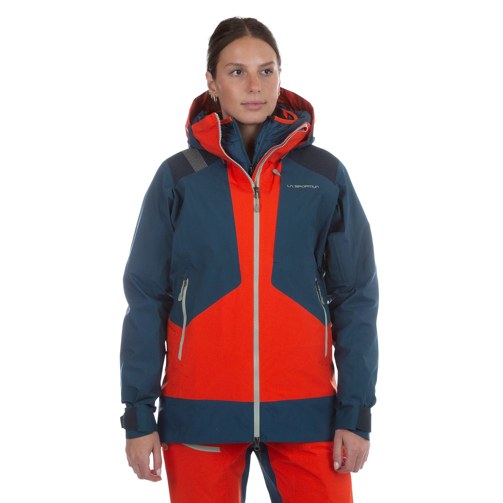 Supercouloir GTX Pro Jacket Women's (2024) Cherry Tomato/Storm Blue Alt View #6

