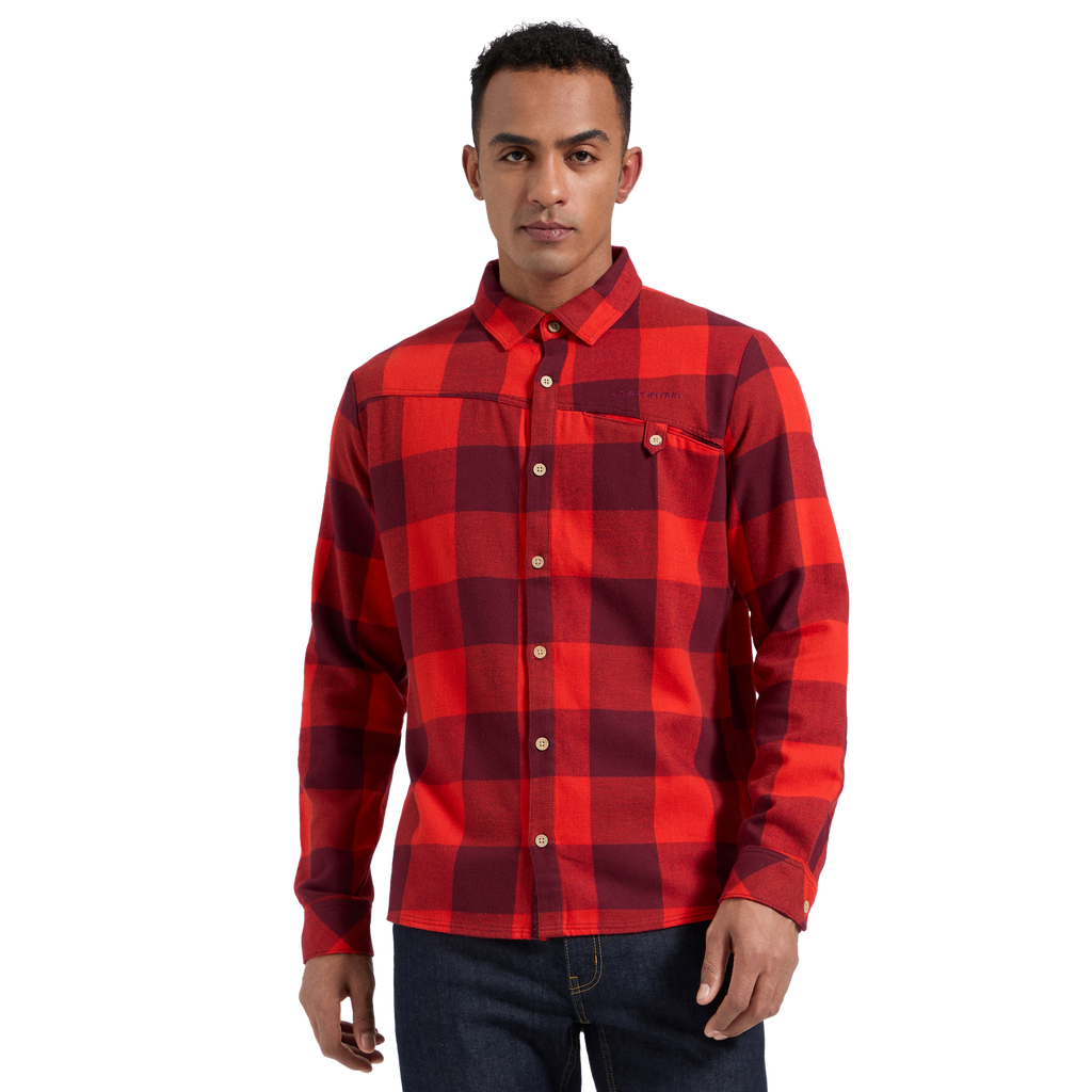 Chemise en flanelle Rambler pour homme Redwood/Mountain Red Alt View #3
