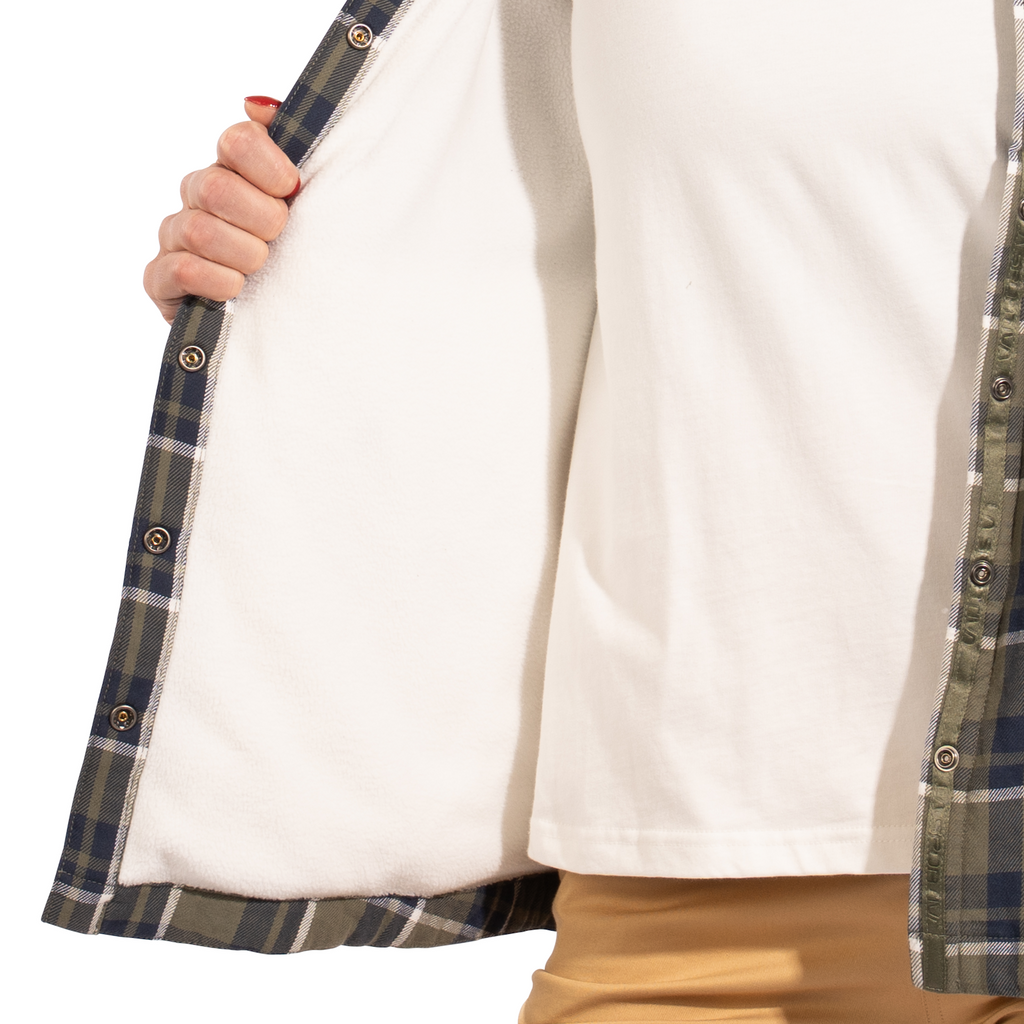 Rambler Lined Flannel Shirt Women's Cypress/Night Sky Alt View #3

