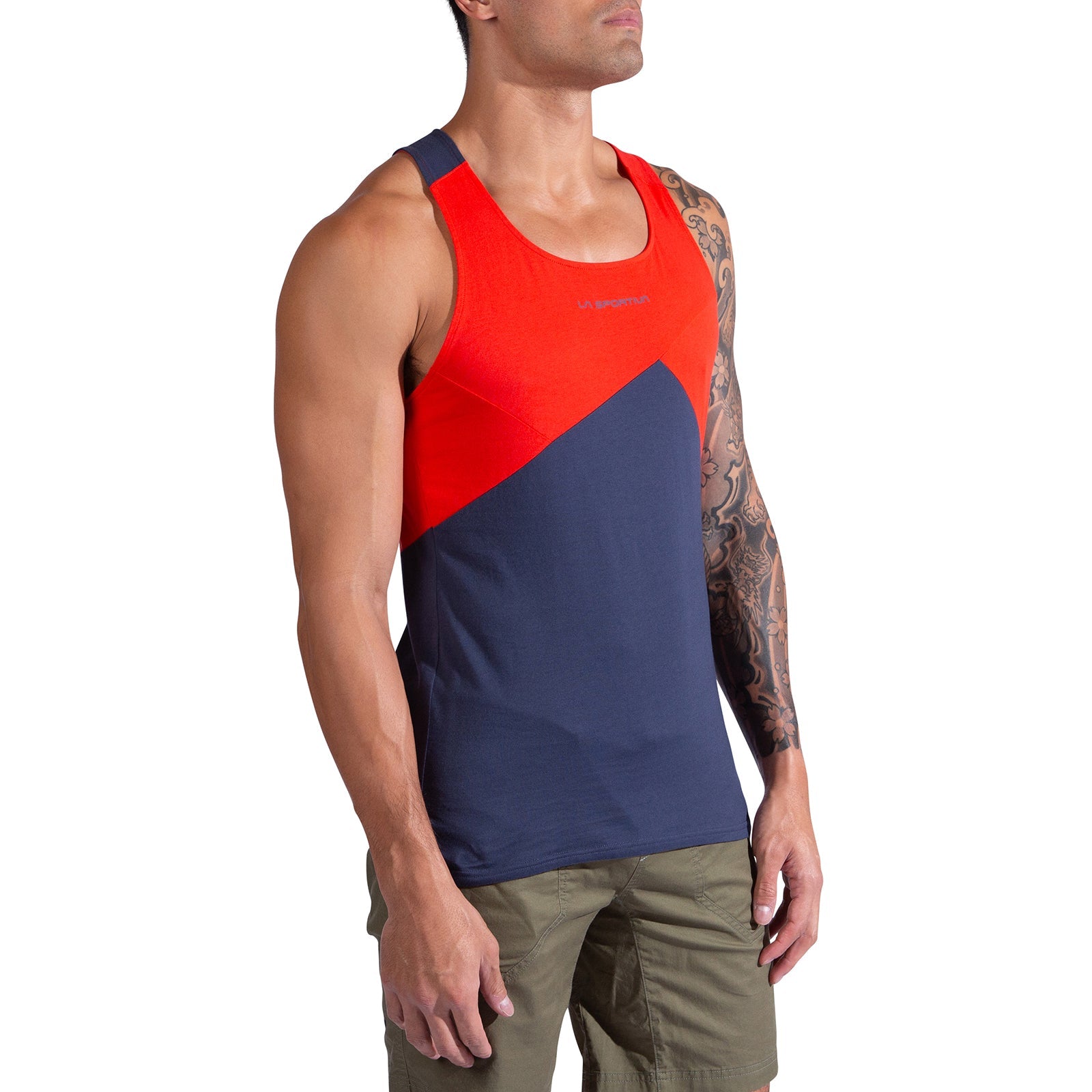 Dude Tank Men's Night Sky/Mountain Red