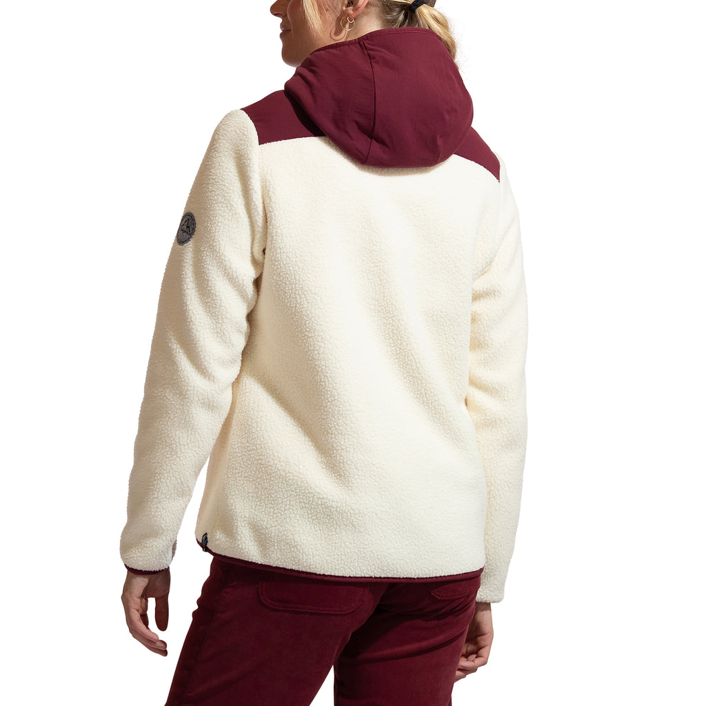 Sweat à capuche Guidance Sherpa pour femmes Chalk/Redwood Alt View #2
