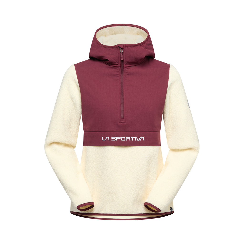 Sweat à capuche Guidance Sherpa pour femmes Chalk/Redwood Alt View #3
