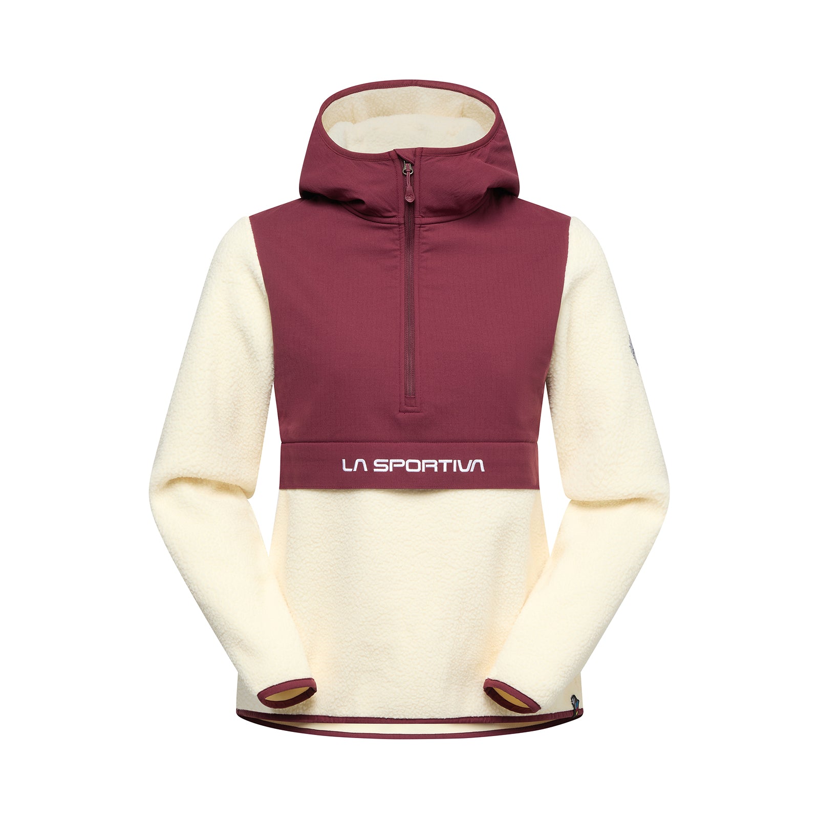 Sweat à capuche Guidance Sherpa pour femmes Chalk/Redwood Alt View #3
