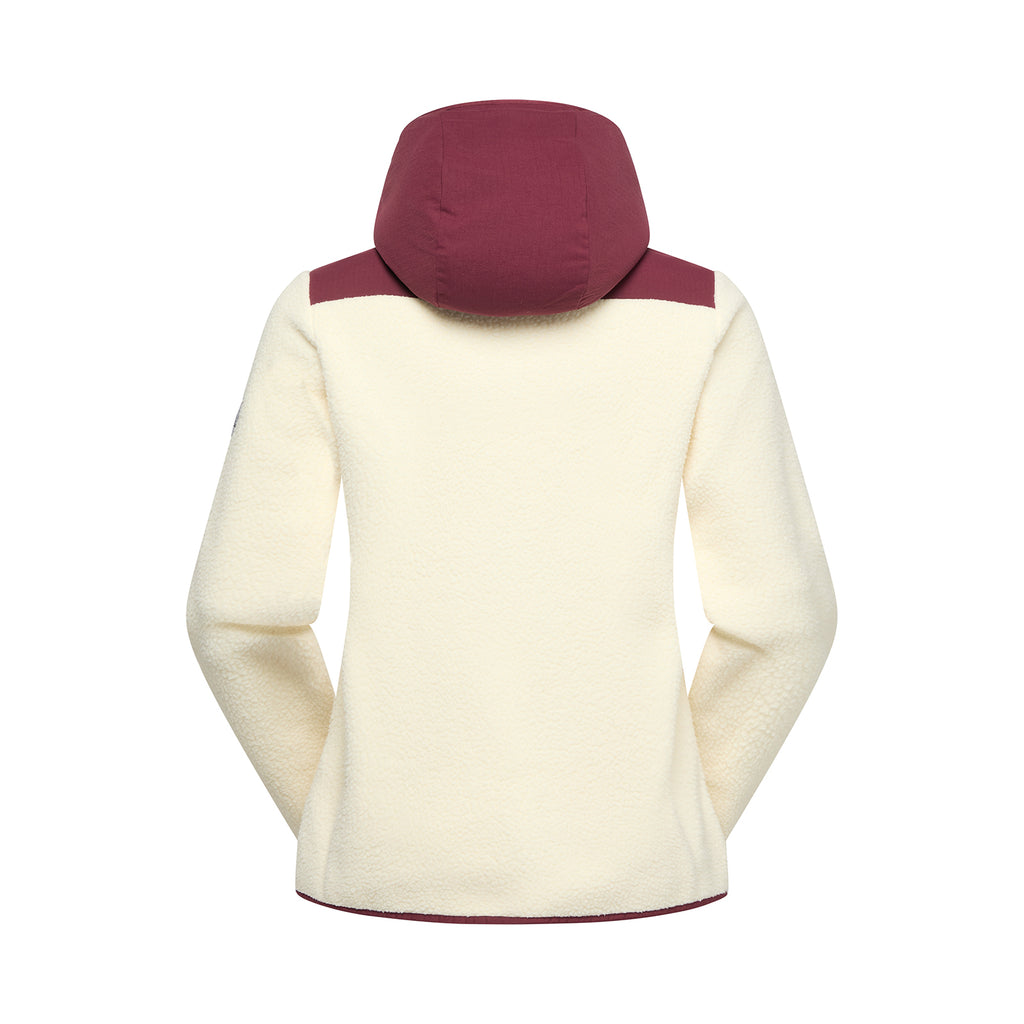 Sweat à capuche Guidance Sherpa pour femmes Chalk/Redwood Alt View #4
