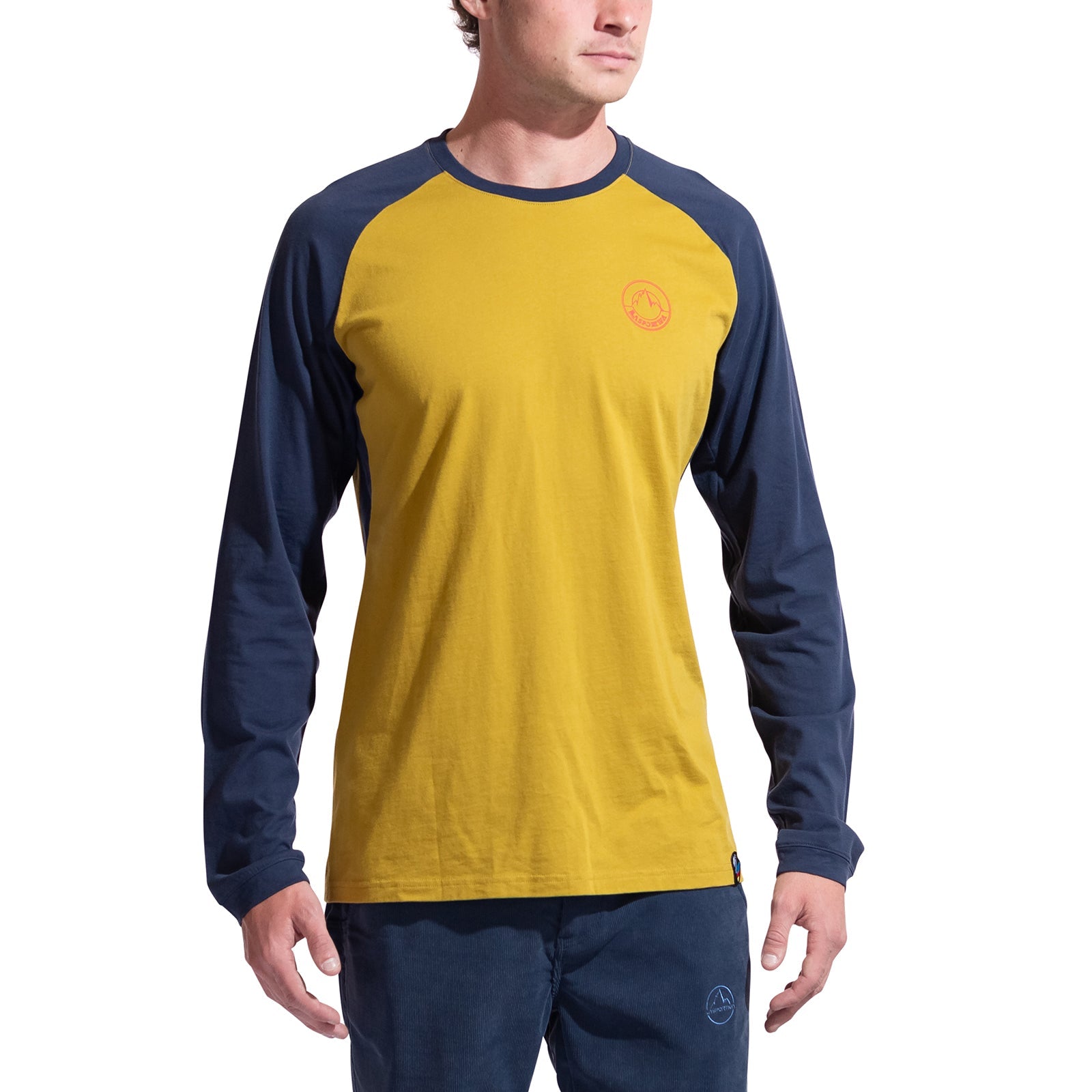 T-shirt à manches longues pour homme avec logo circulaire Savana/Night Sky