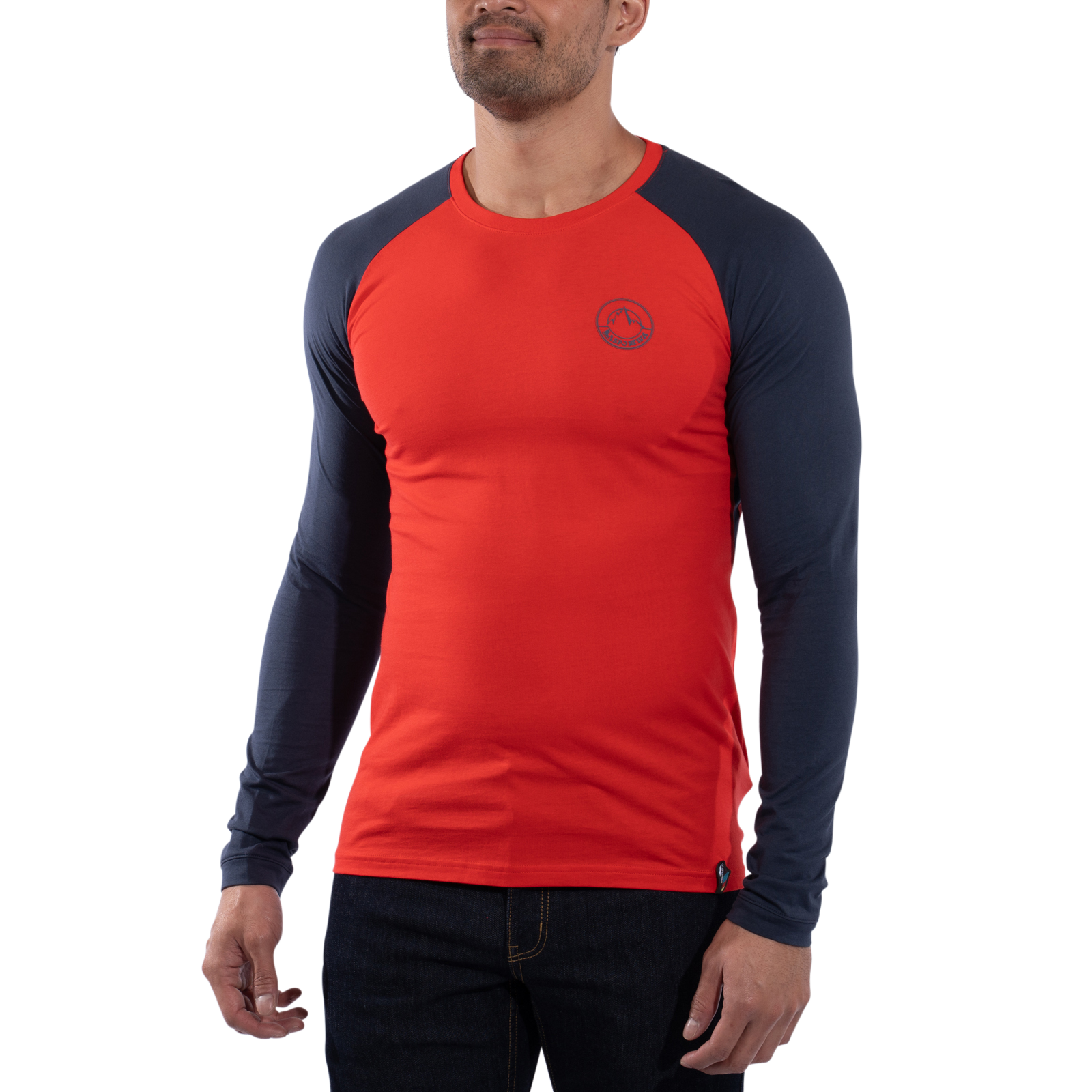 Circle Logo Long Sleeve Men's Mountain Red/Night Sky