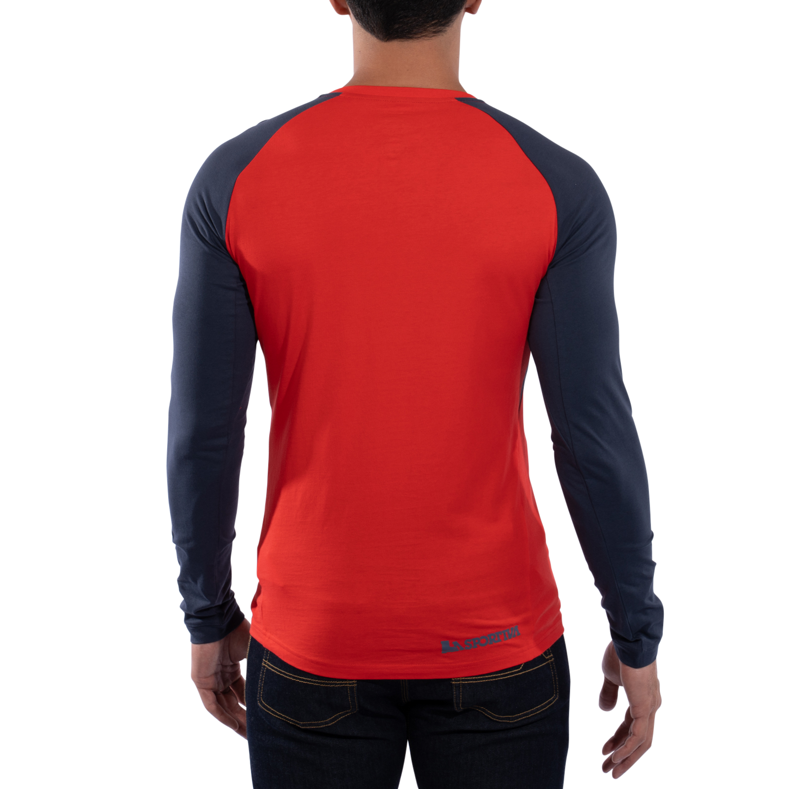 Circle Logo Long Sleeve Men's Mountain Red/Night Sky Alt View #2

