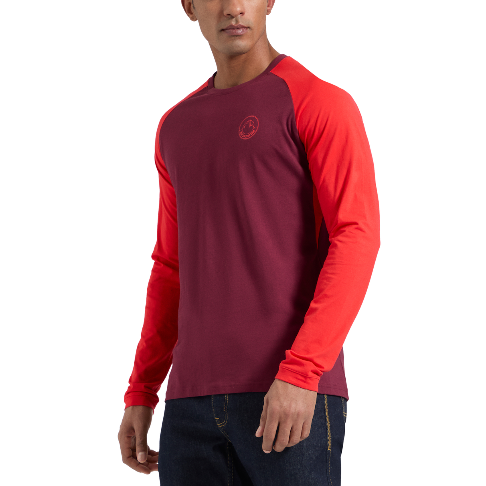 Circle Logo Long Sleeve Men's Redwood/Mountain Red