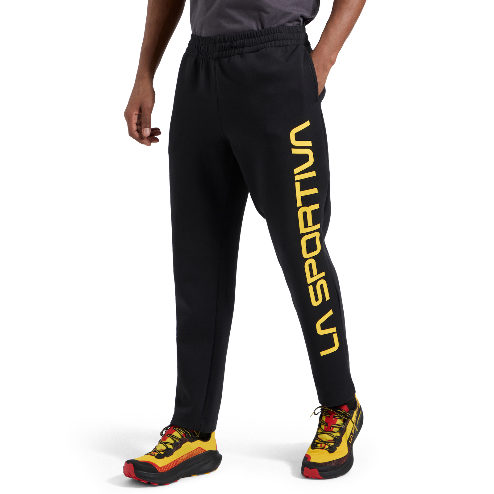Podium Pants Big Logo Men's Black/Yellow Alt View #2

