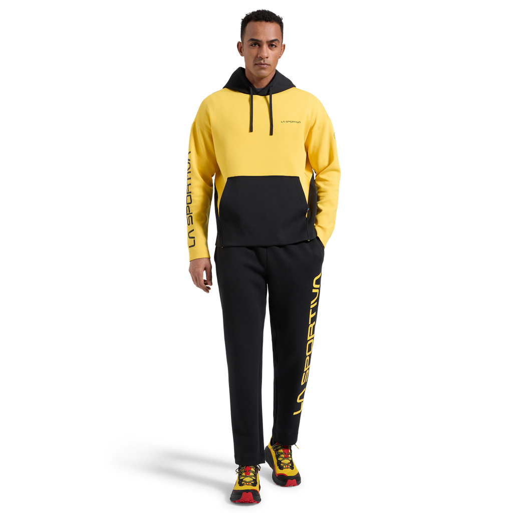Podium Hoody Big Logo Men's Black/Yellow Alt View #3

