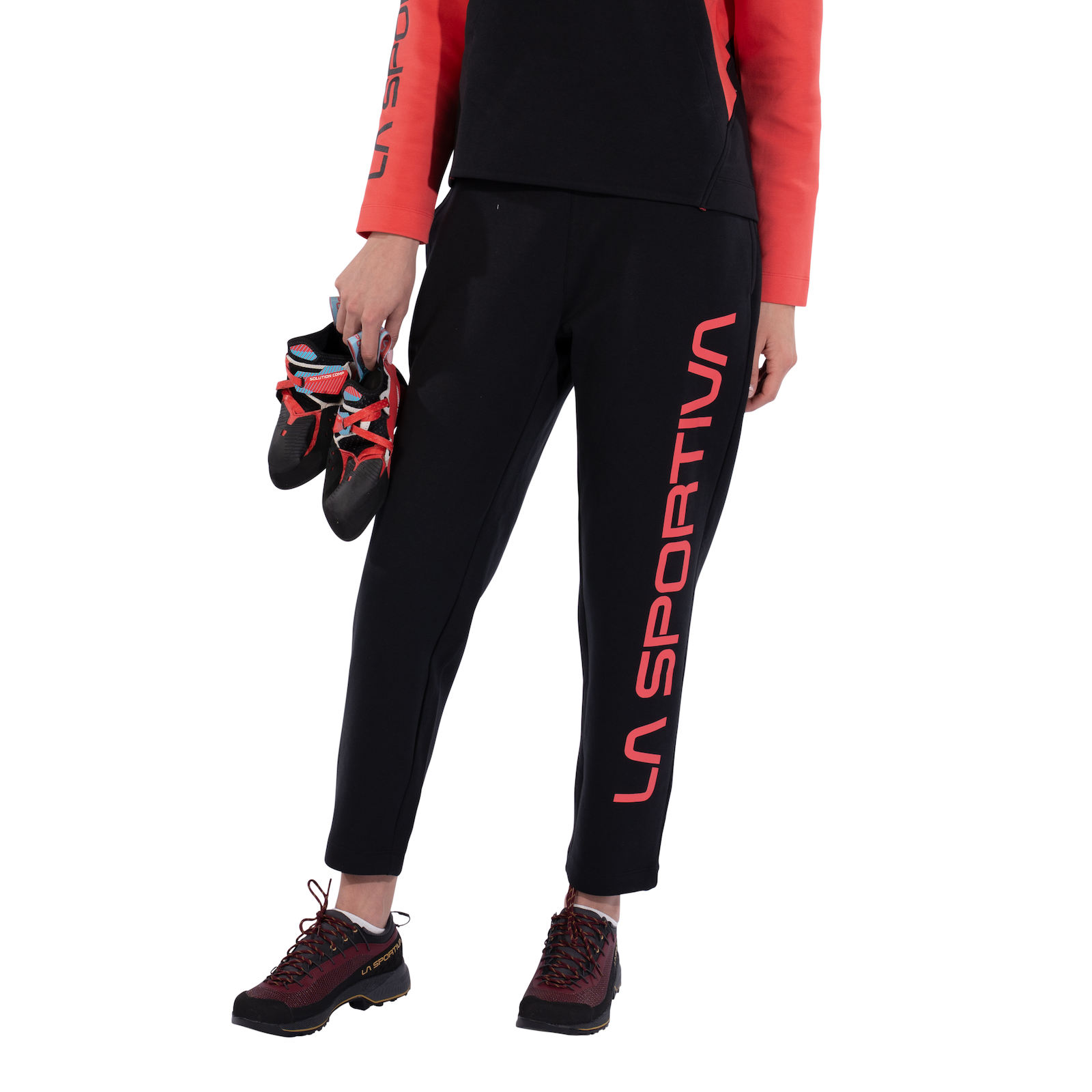 Podium Pants Big Logo Women's Black/Hibiscus Alt View #3
