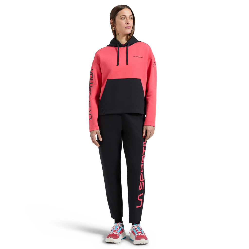 Podium Hoody Big Logo Women's Black/Hibiscus Alt View #6
