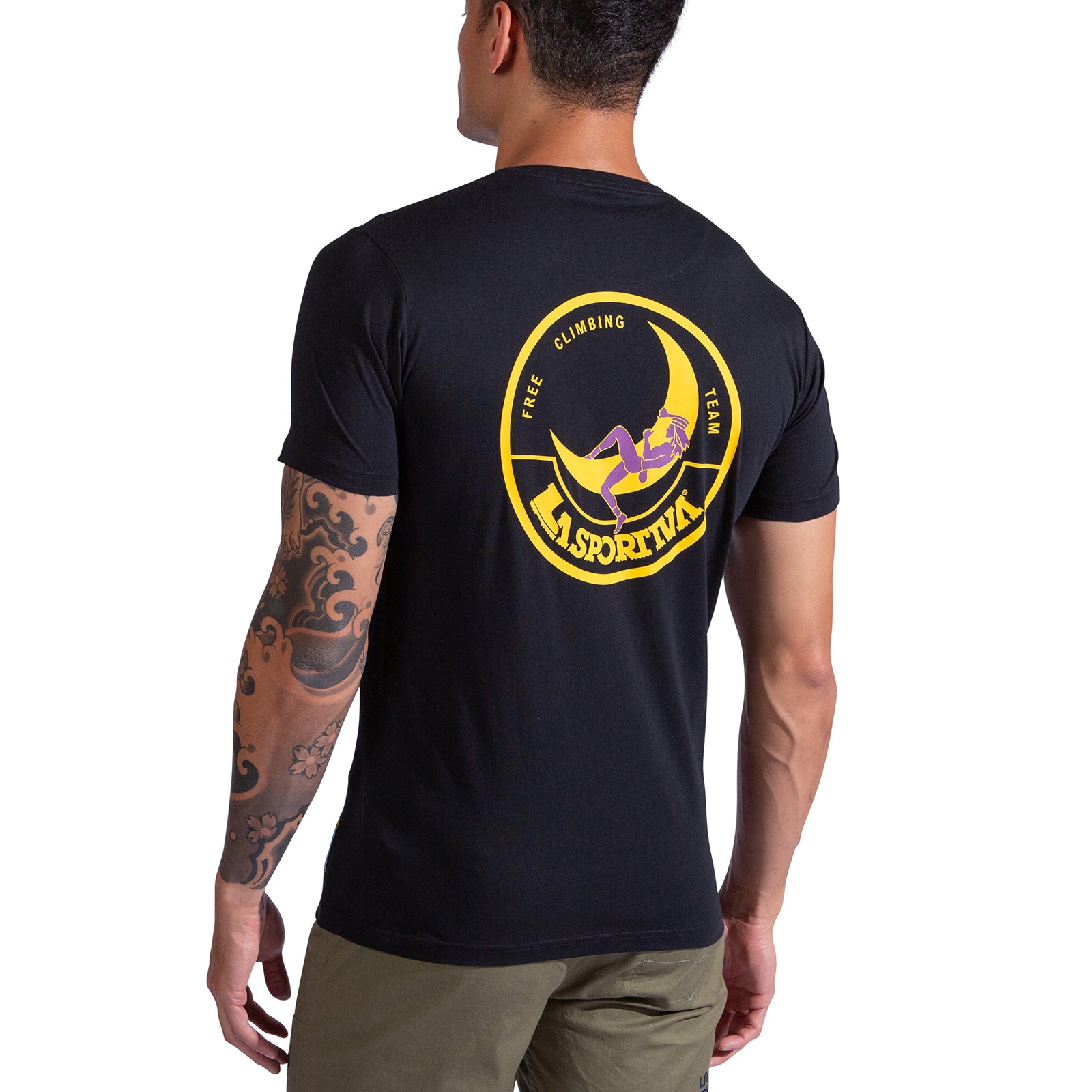 T-shirt pour homme Escalade sur la Lune Nero/Giallo Alt View #2
