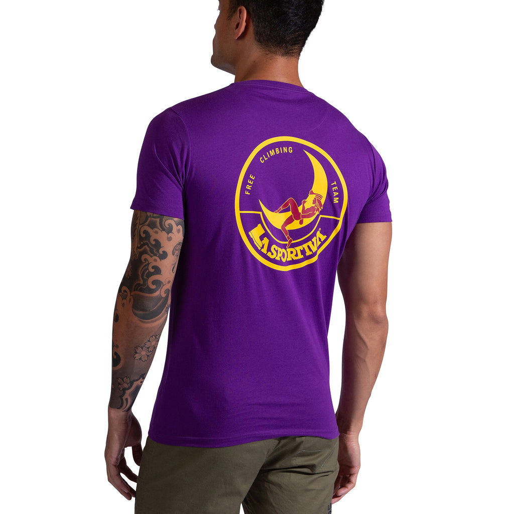 T-shirt pour homme Escalade sur la Lune Viola/Giallo Alt View #2
