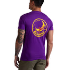T-shirt pour homme Escalade sur la Lune Viola/Giallo Alt View #2