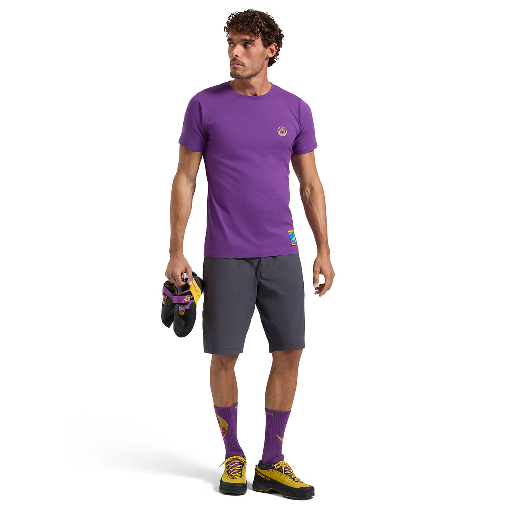 T-shirt pour homme Escalade sur la Lune Viola/Giallo Alt View #3
