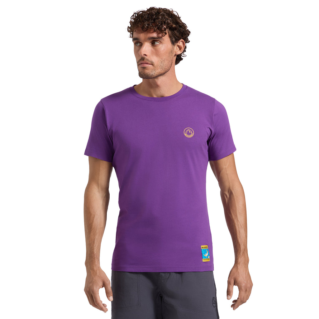 T-shirt pour homme Escalade sur la Lune Viola/Giallo Alt View #4
