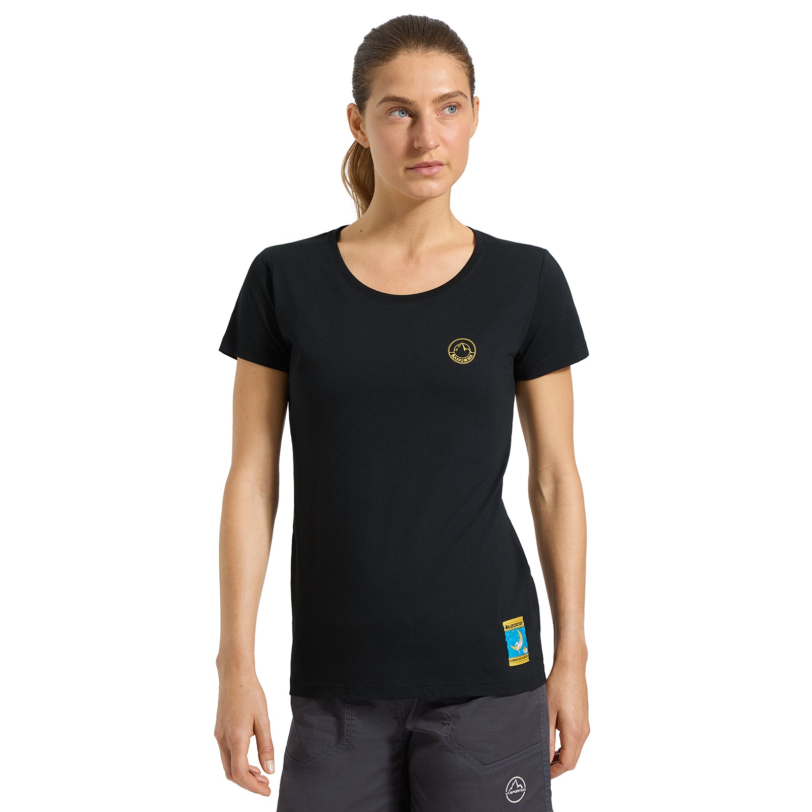 T-Shirt Femme Escalade sur la Lune Black/Yellow Alt View #5
