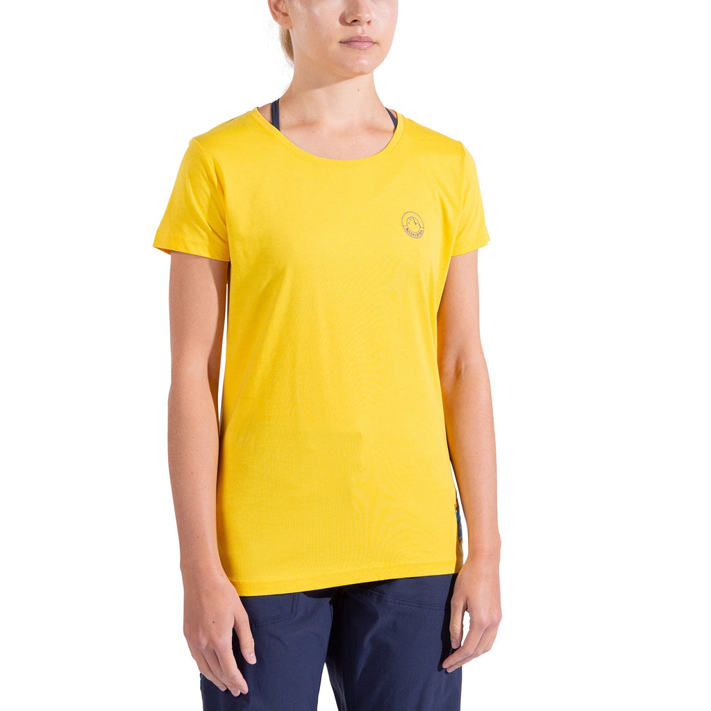 T-Shirt Femme Escalade sur la Lune Giallo/Viola Alt View #1
