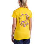 T-Shirt Femme Escalade sur la Lune Giallo/Viola Alt View #2