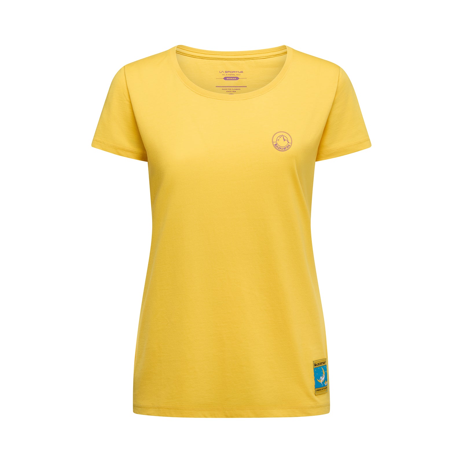 T-Shirt Femme Escalade sur la Lune Giallo/Viola Alt View #3

