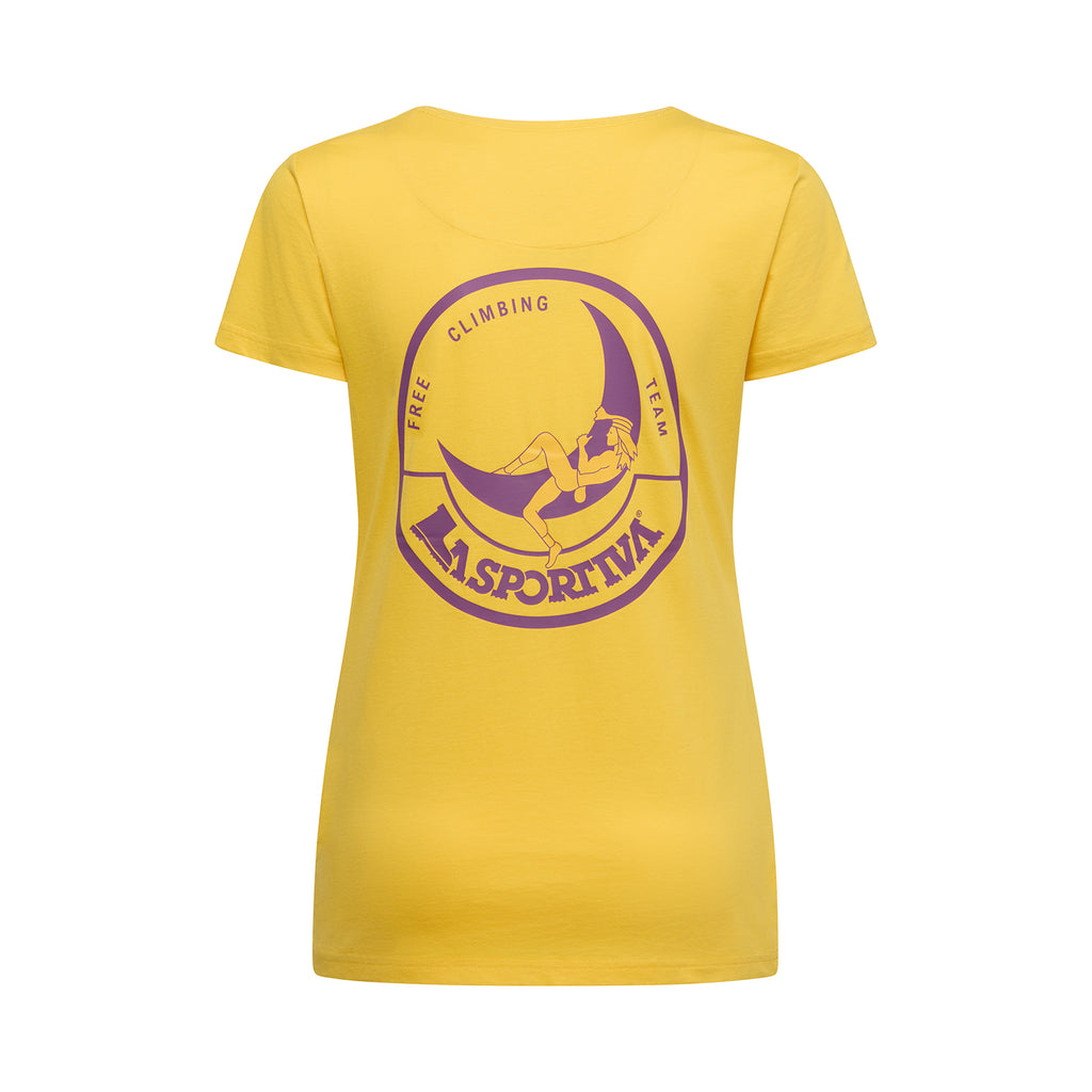 T-Shirt Femme Escalade sur la Lune Giallo/Viola Alt View #4
