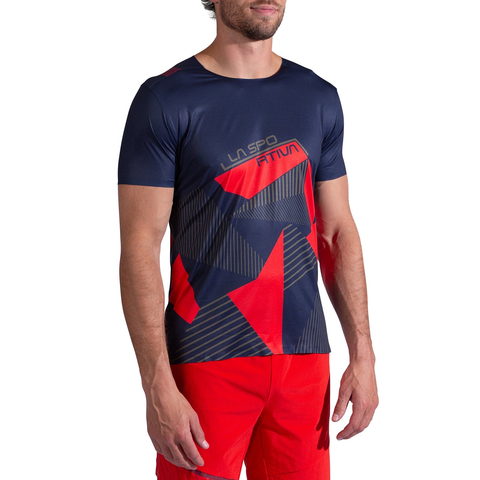 Comp T-Shirt Men's Night Sky/Mountain Red