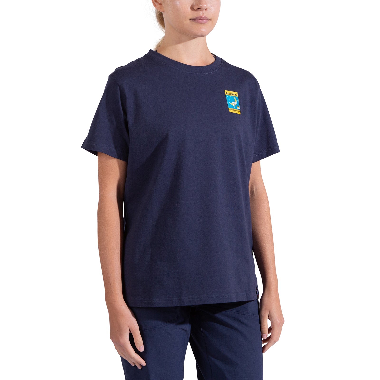 T-shirt Moon Climb pour femmes Night Sky/Limestone