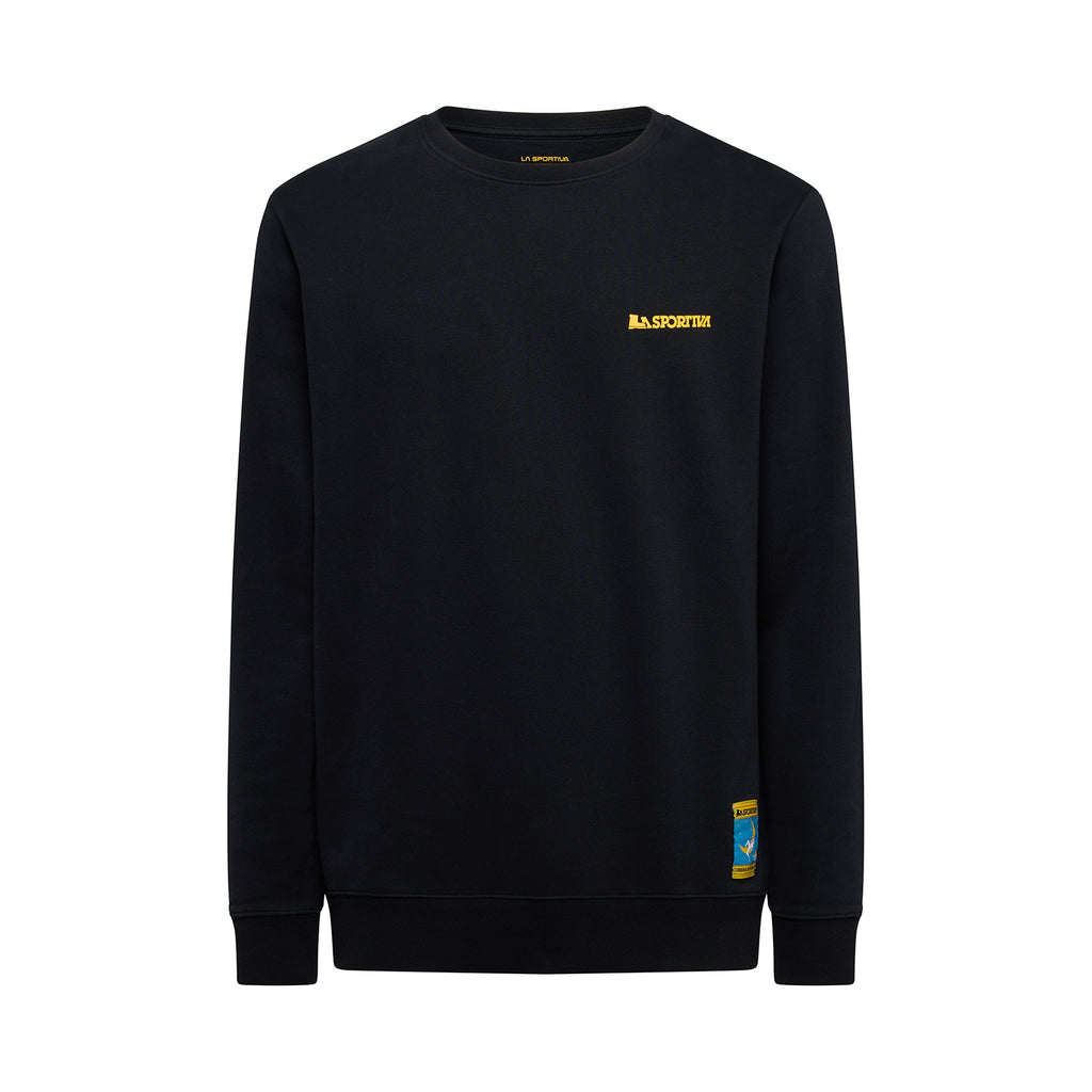 Sweat-shirt d'escalade homme - Clair de lune Nero/Giallo Alt View #5
