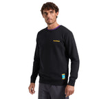 Sweat-shirt d'escalade homme - Clair de lune Nero/Giallo Alt View #3