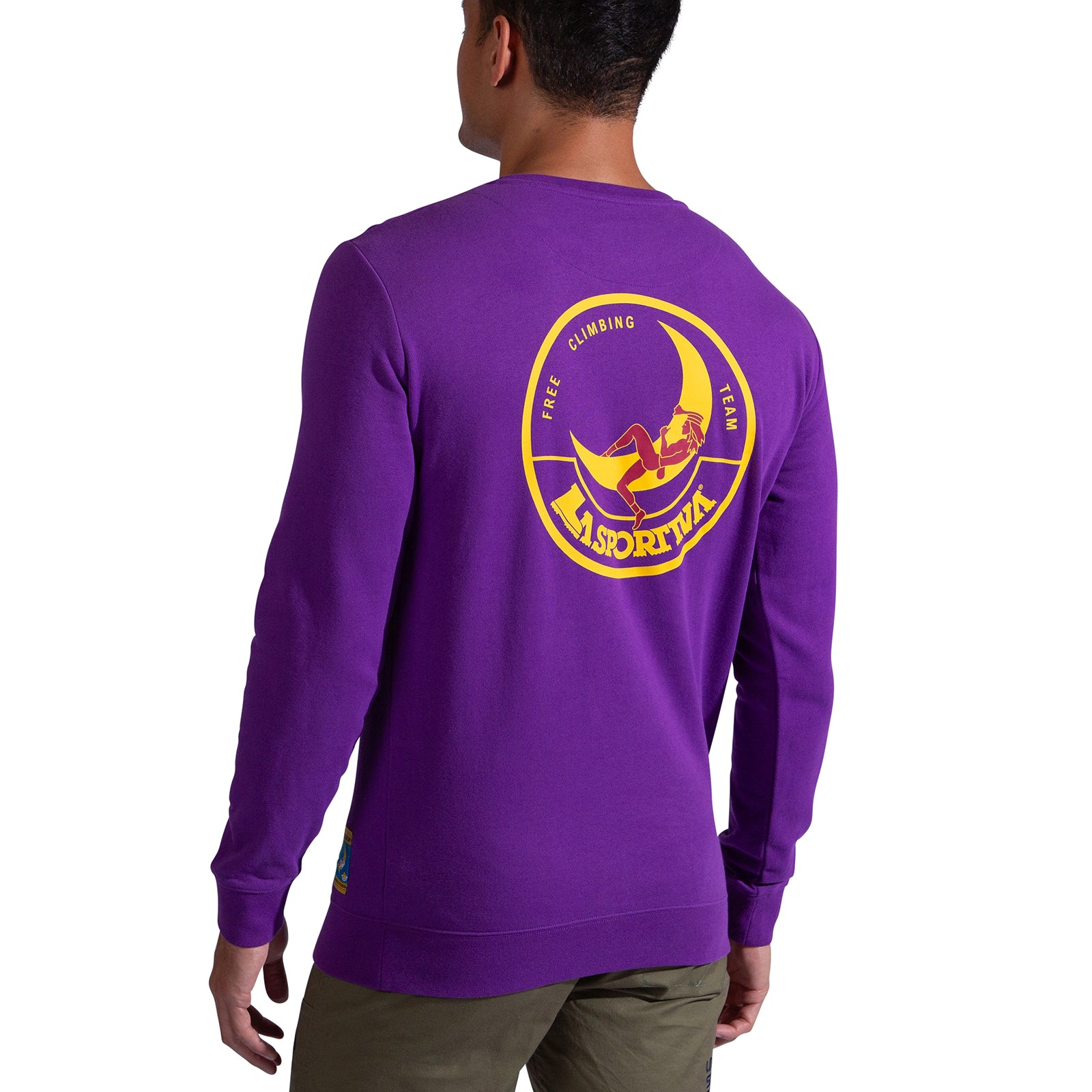 Sweat-shirt d'escalade homme - Clair de lune Viola/Giallo Alt View #2
